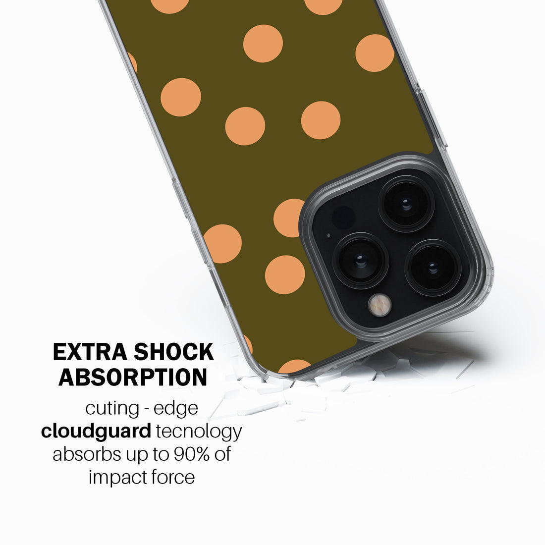 Olive Peach Dot Phone Cover