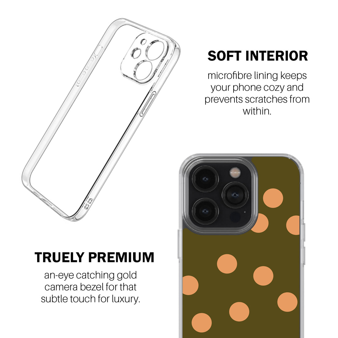 Olive Peach Dot Phone Cover