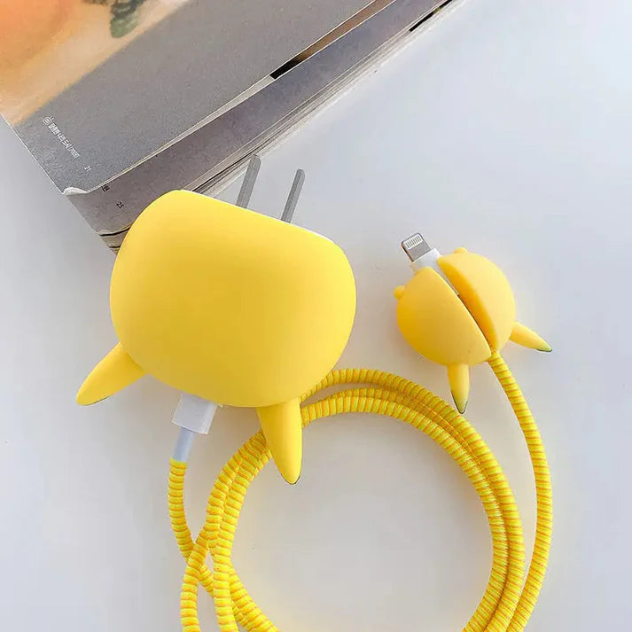 3D  Pikachu Charger Case & Cable Protector (18W/20W)