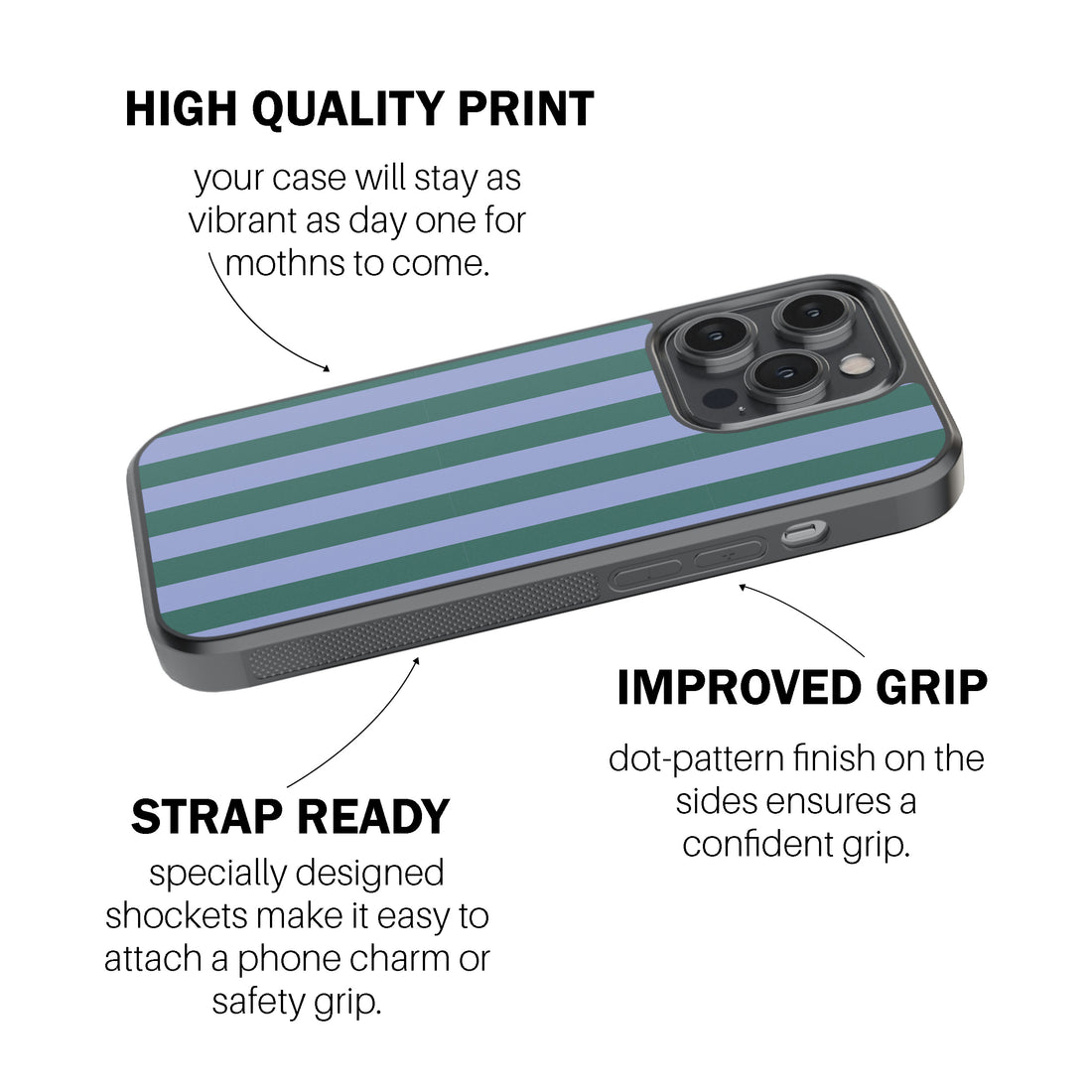 Periwinkle Stripe Phone Cover