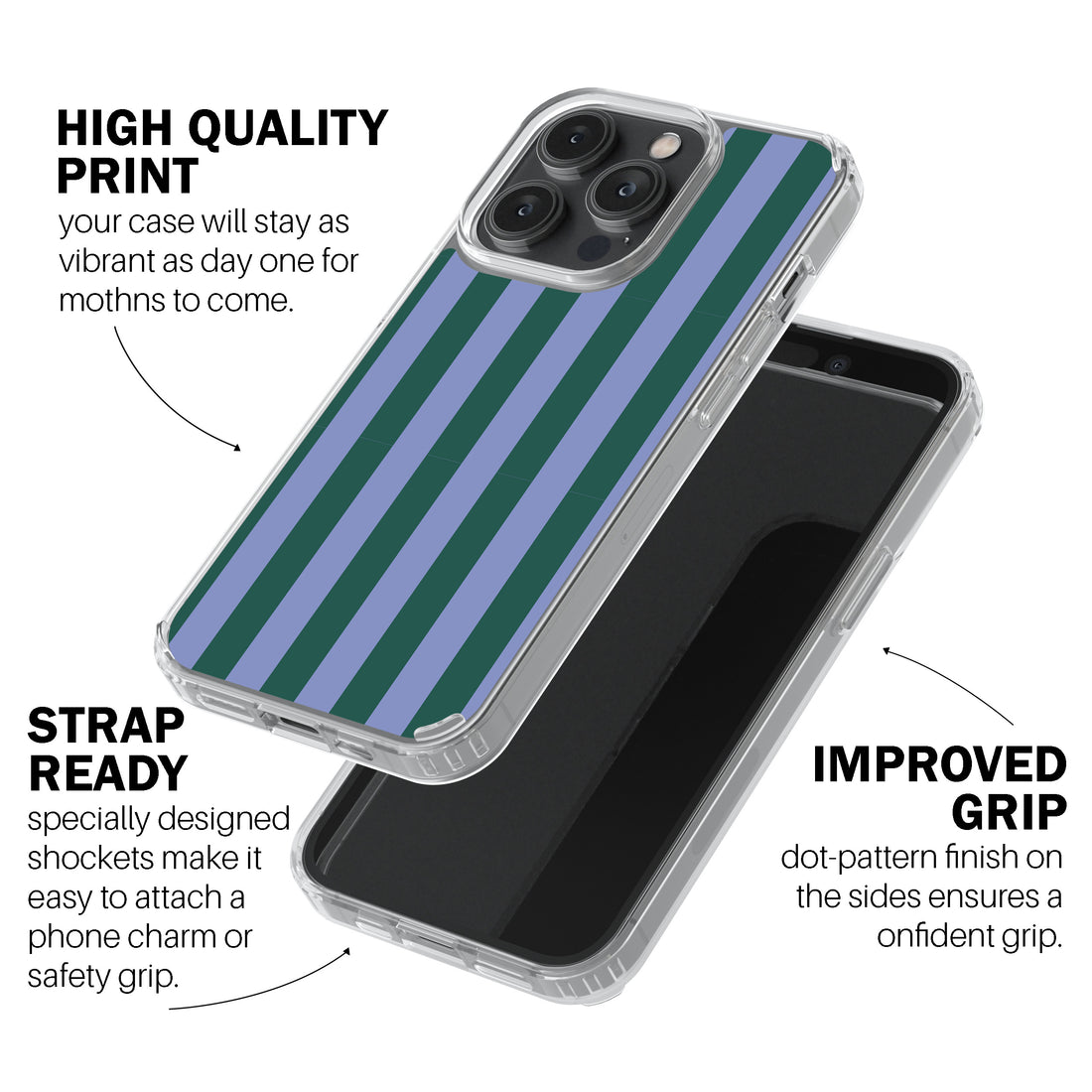 Periwinkle Stripe Phone Cover