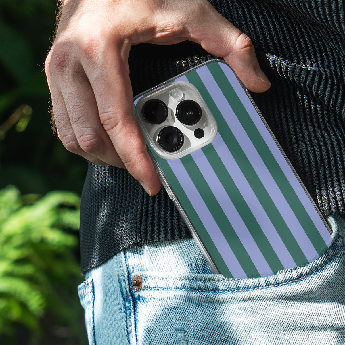 Periwinkle Stripe Phone Cover