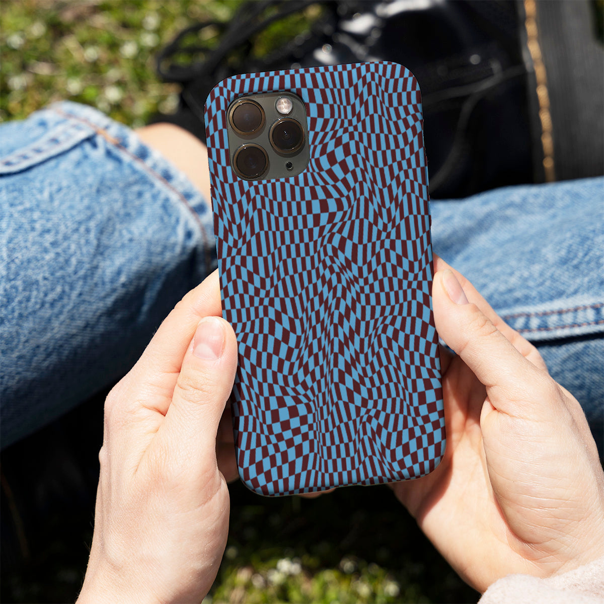 Sky Trippy Checker Phone Cover