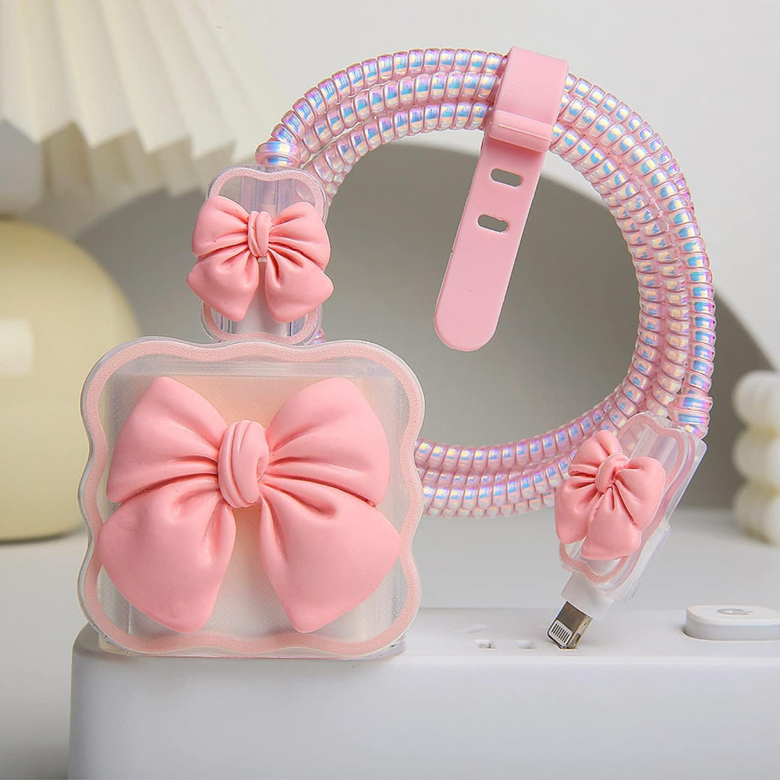3D Bow Tie Charger Case & Cable Protector (18W/20W)