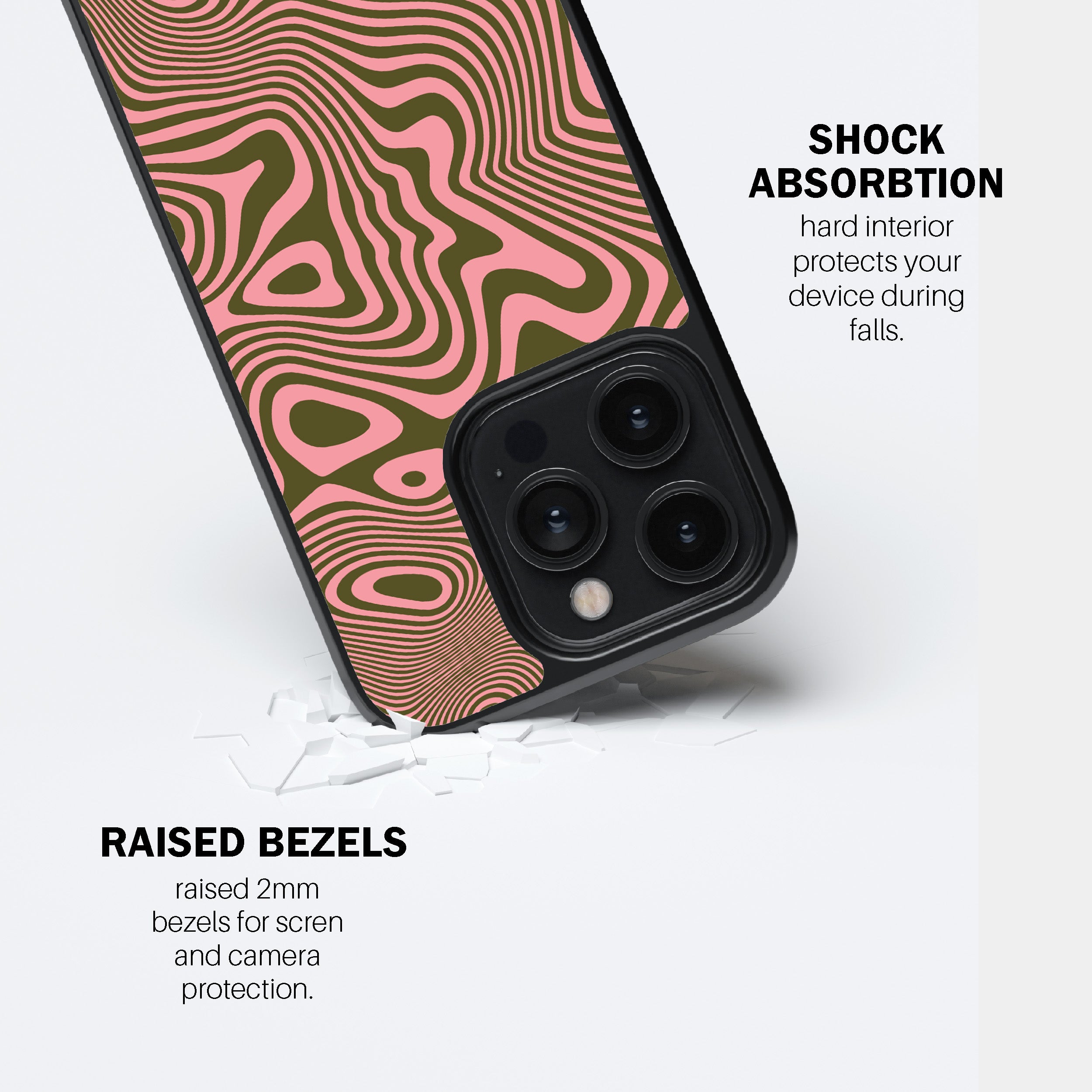 Trippy Swirl Salmon Phone Cover