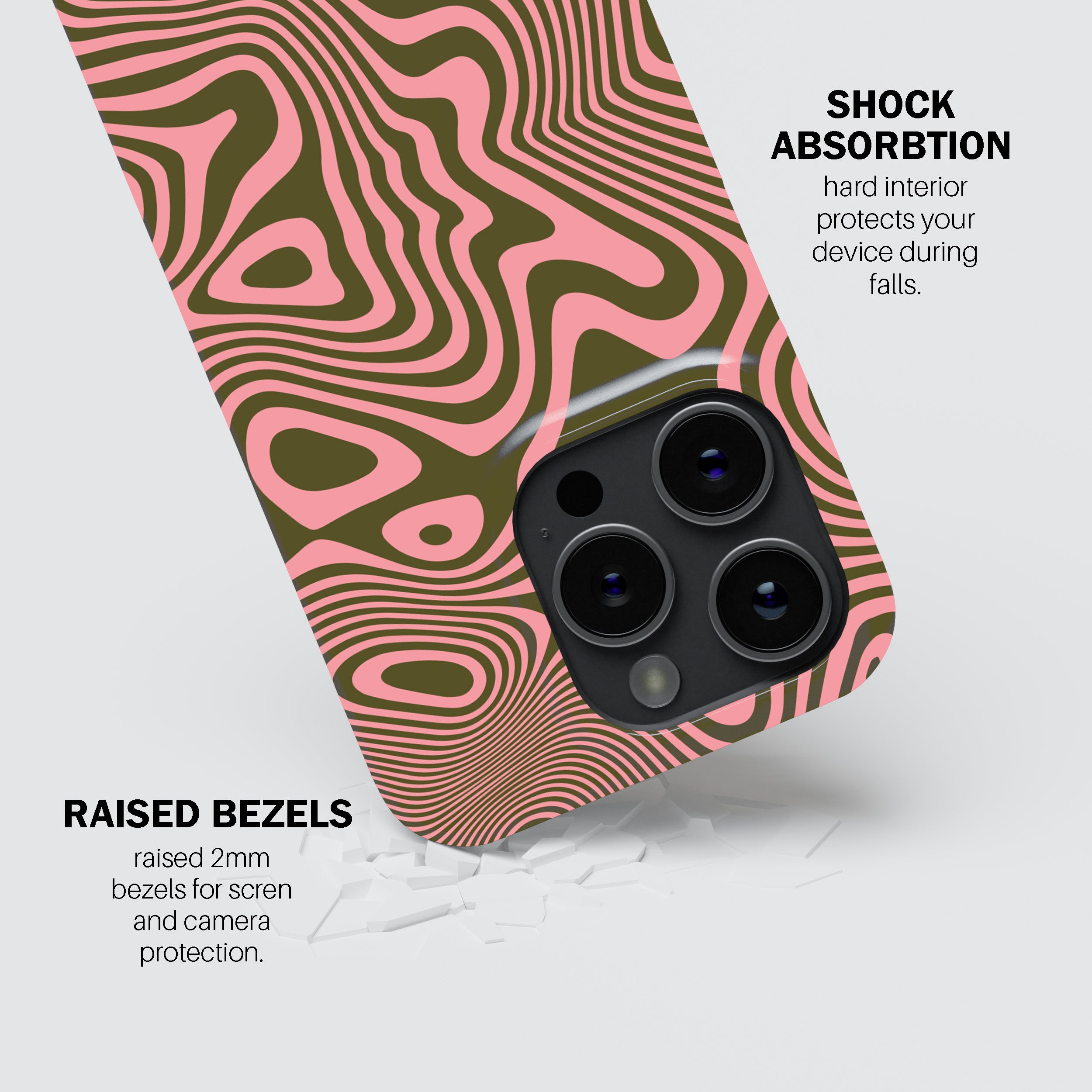 Trippy Swirl Salmon Phone Cover