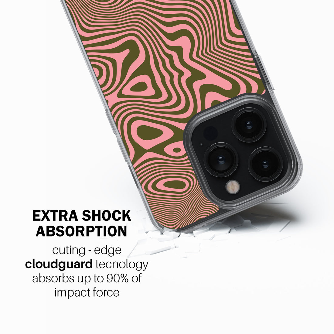 Trippy Swirl Salmon Phone Cover
