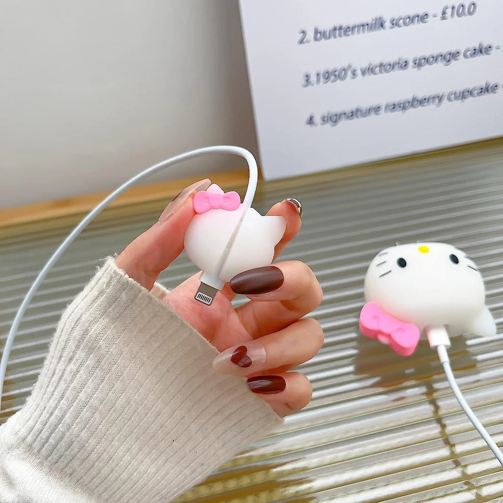 3D Hello kitty Charger Case & Cable Protector (18W/20W)