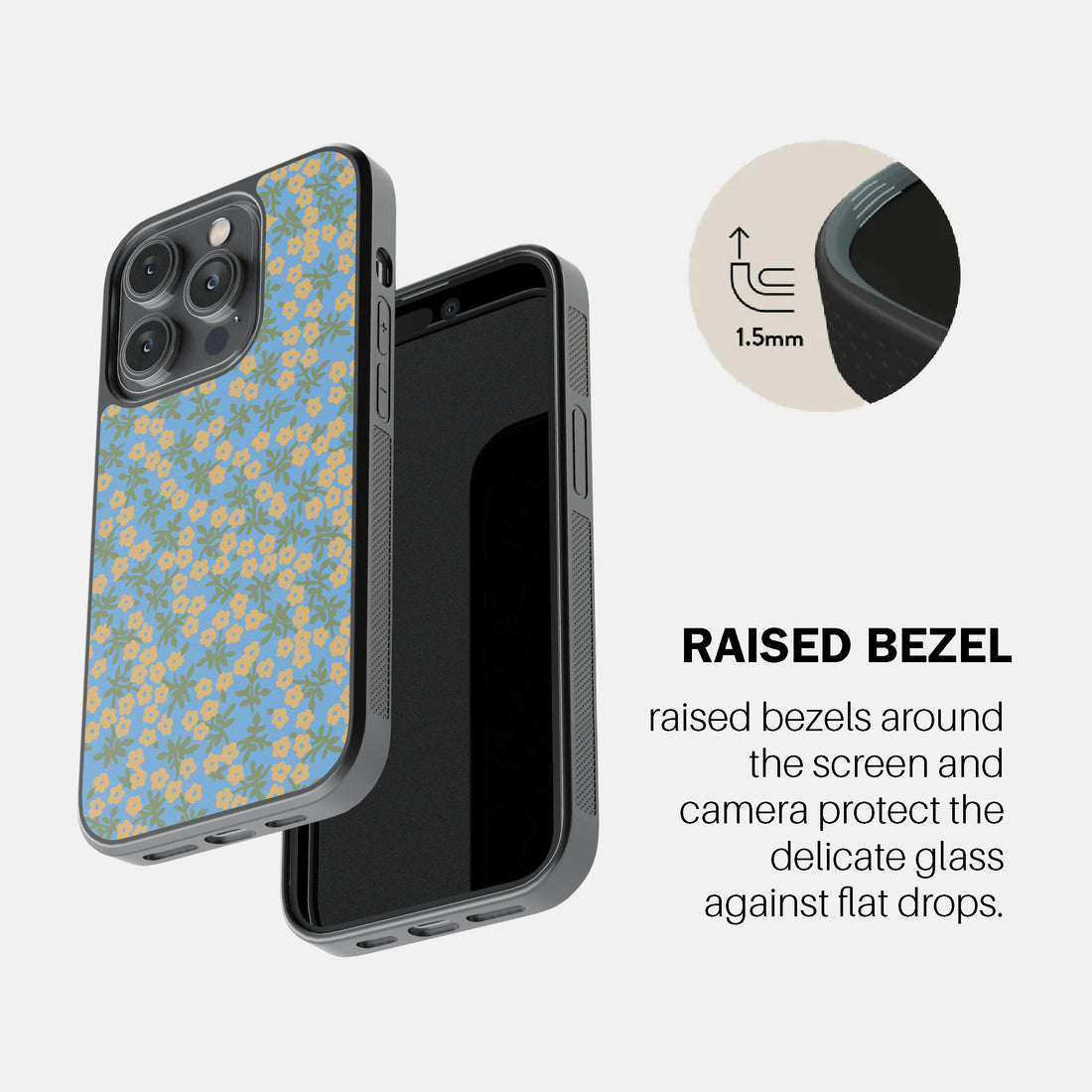Blue Floral Phone Cover
