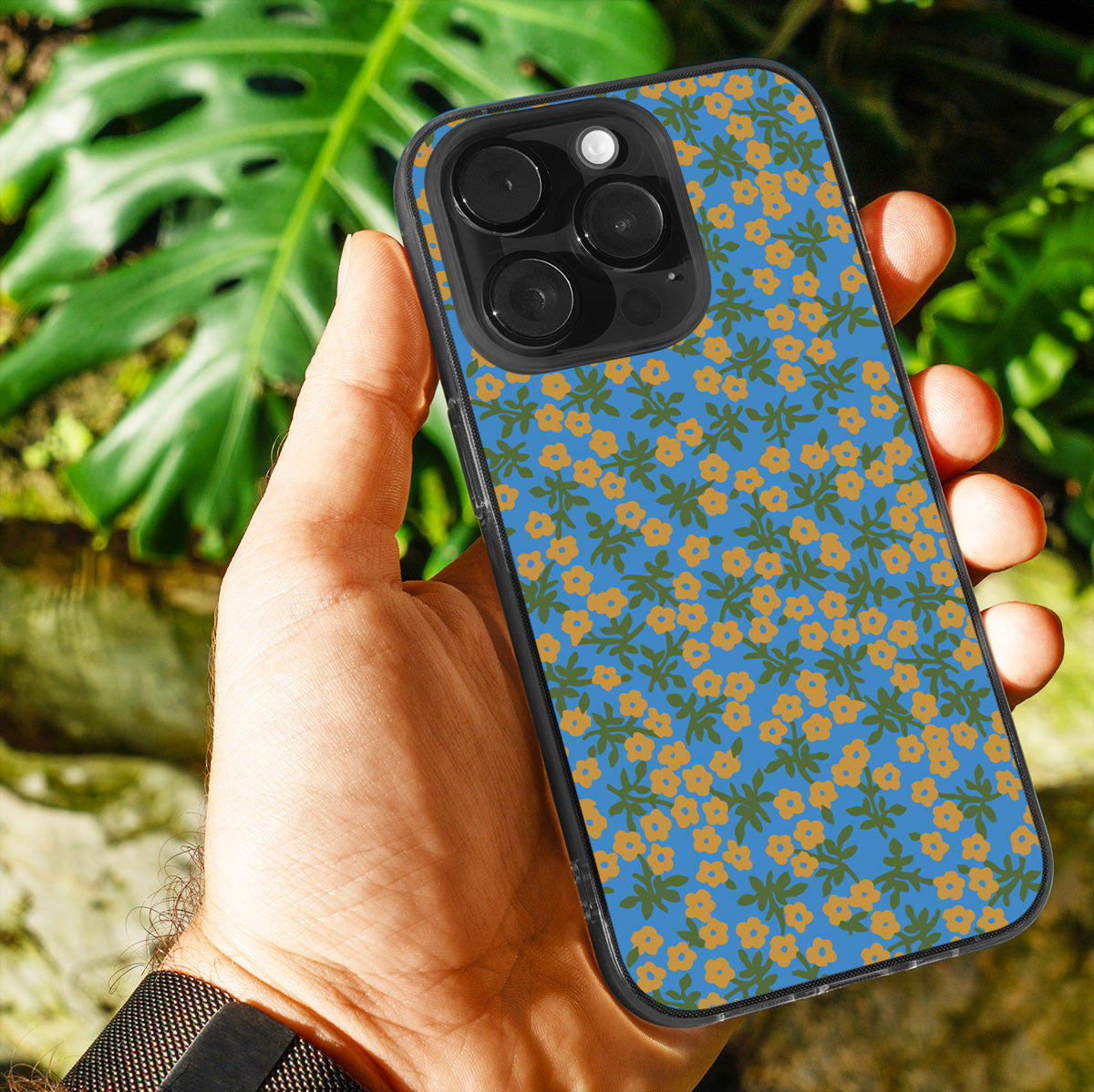 Blue Floral Phone Cover