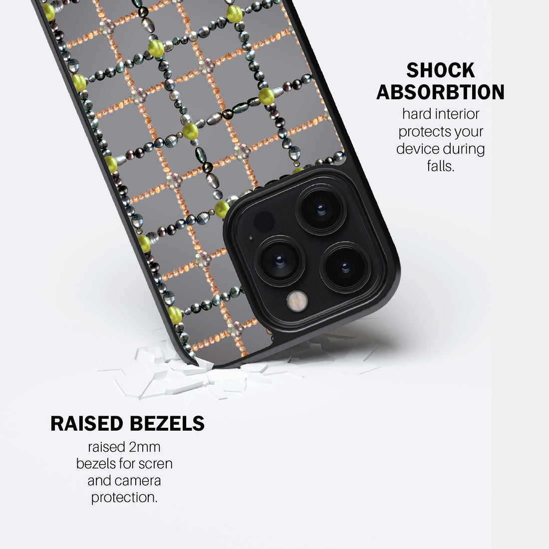 Beaded Plaid  Phone Cover