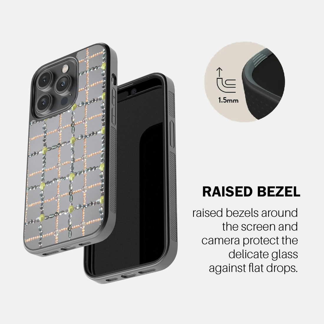 Beaded Plaid  Phone Cover