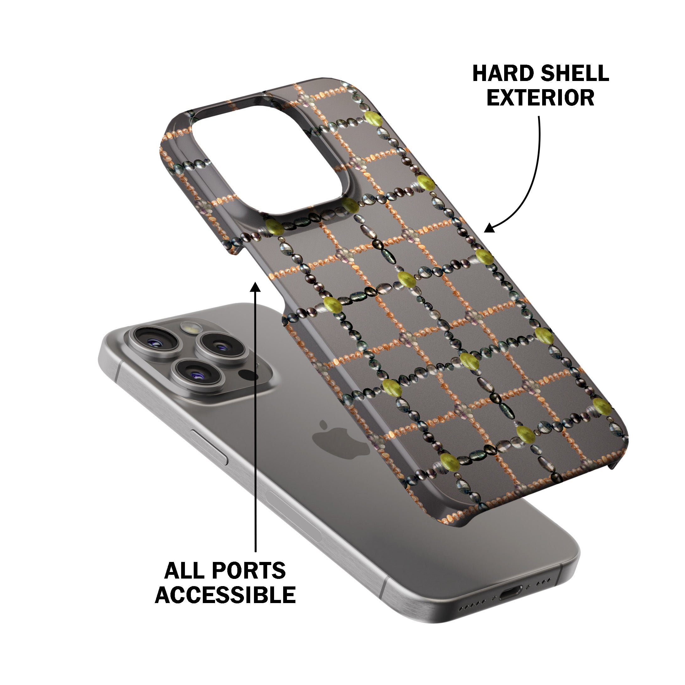 Beaded Plaid  Phone Cover