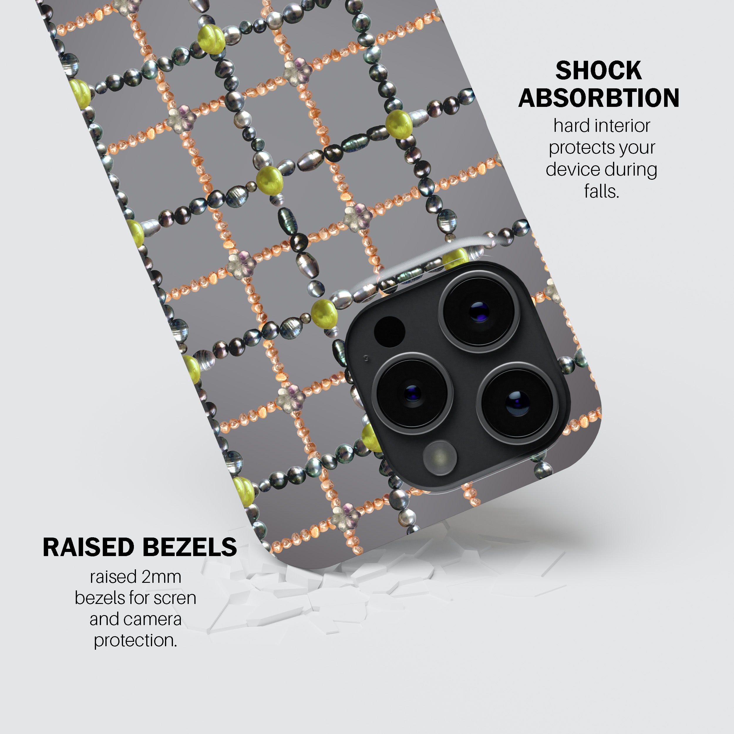 Beaded Plaid  Phone Cover