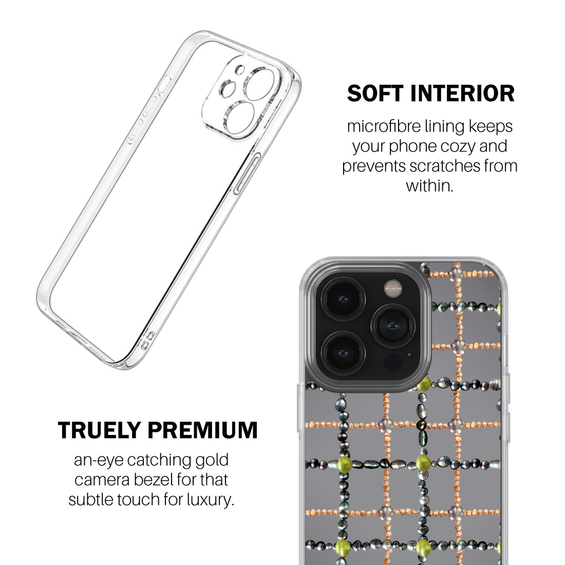 Beaded Plaid  Phone Cover