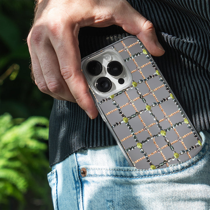 Beaded Plaid  Phone Cover