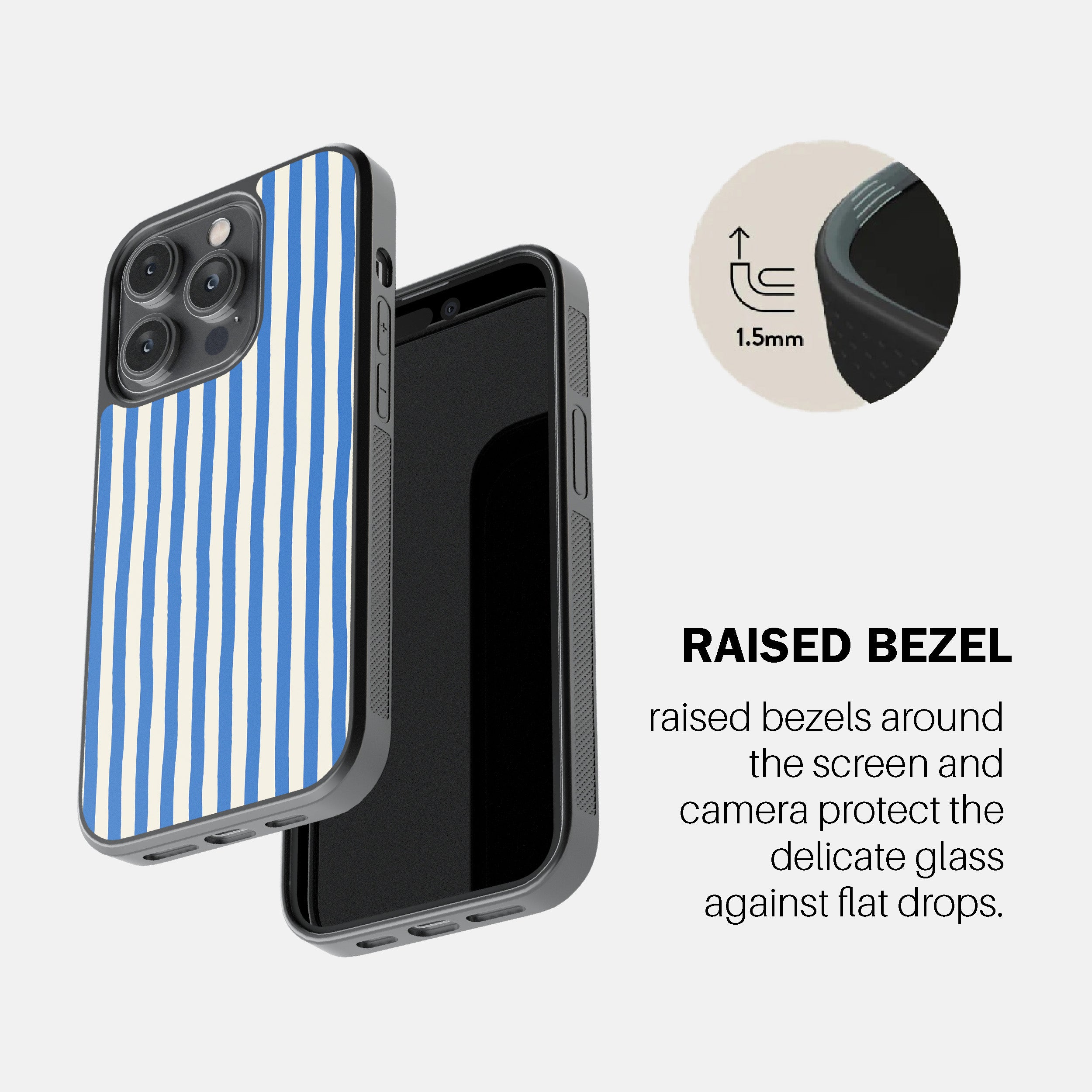 Blue Painted Stripe Phone Cover