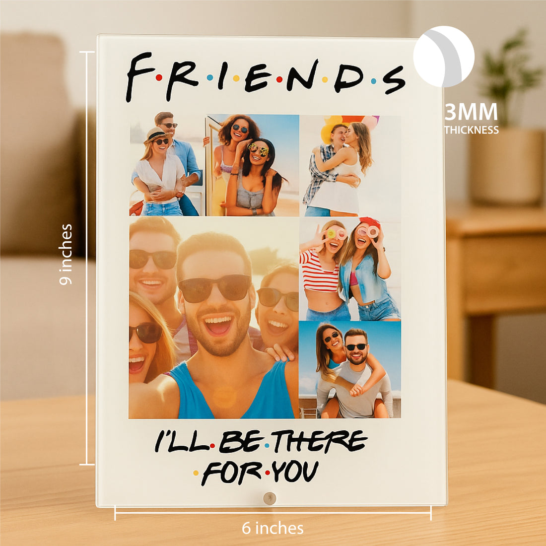 FRIENDS Style Cutout Highlight Acrylic Collage Frame