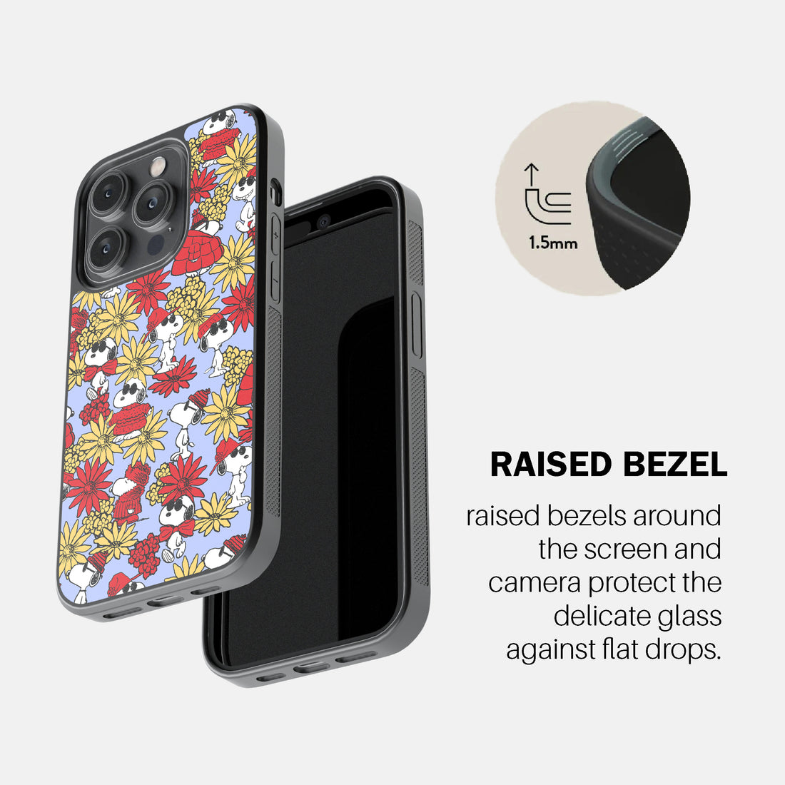 Floral Snoopy Phone Cover
