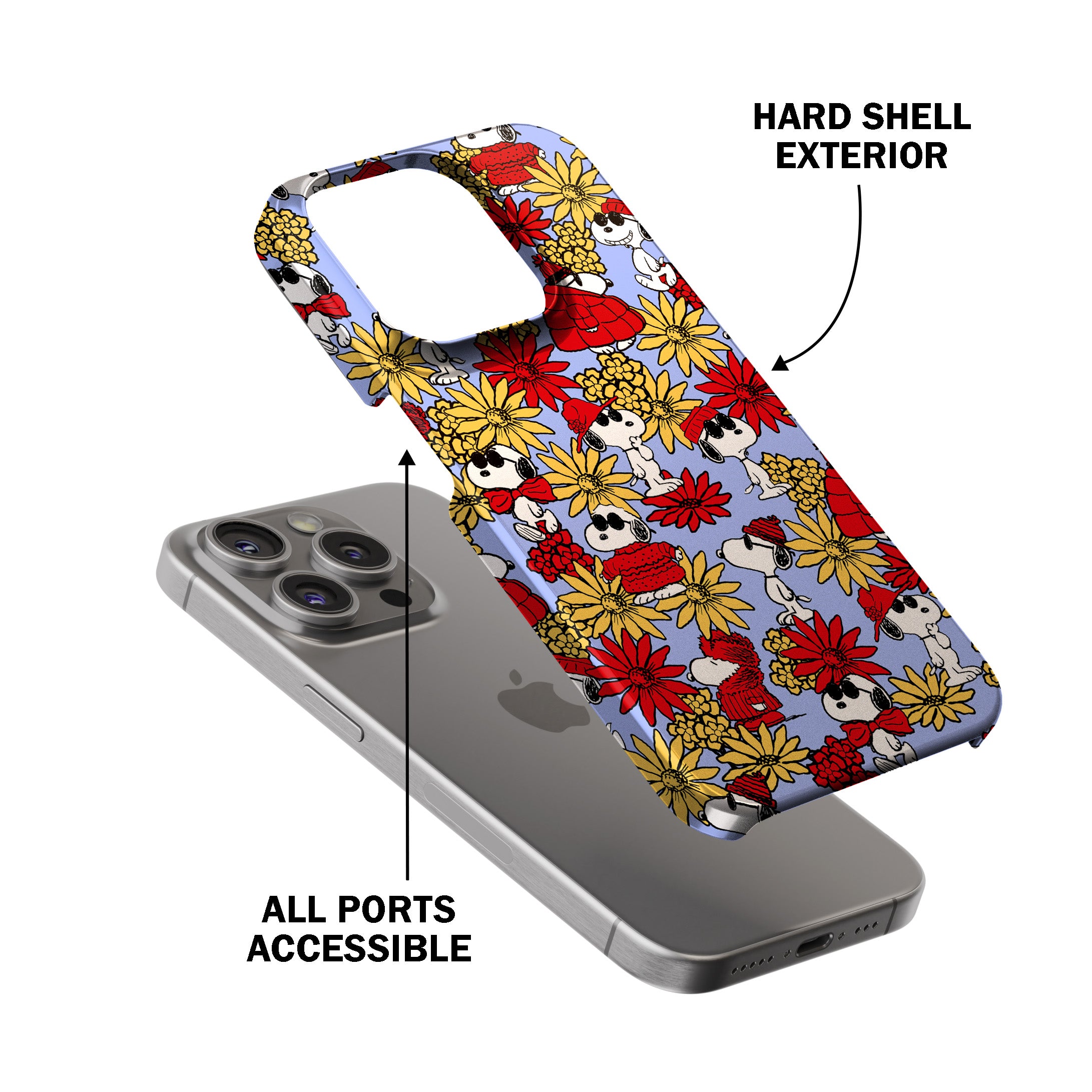 Floral Snoopy Phone Cover