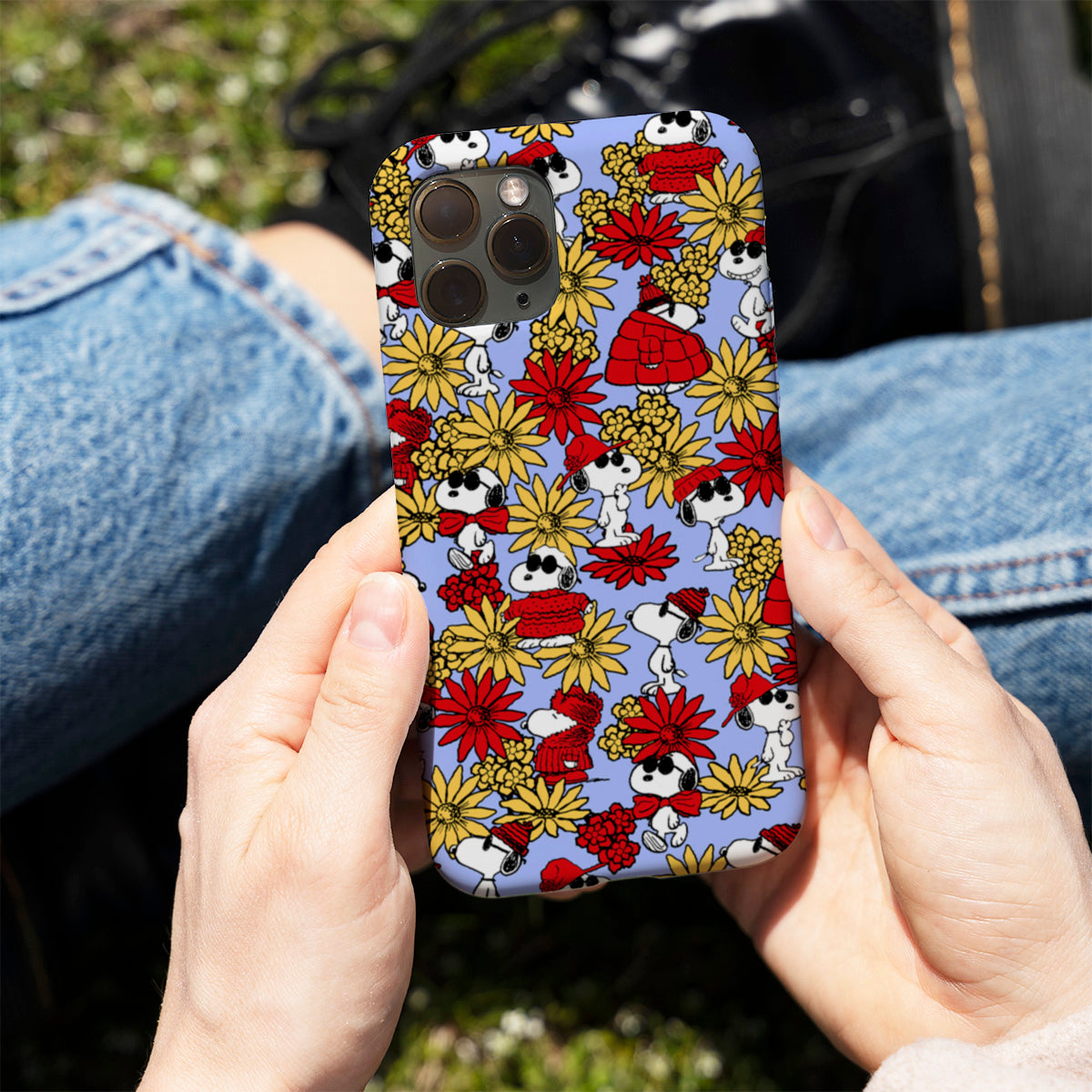 Floral Snoopy Phone Cover
