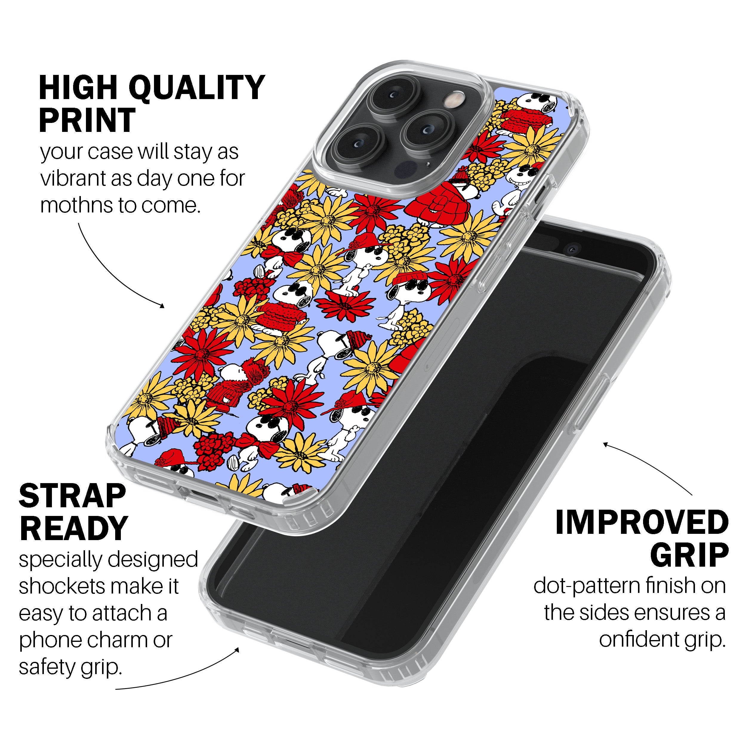 Floral Snoopy Phone Cover