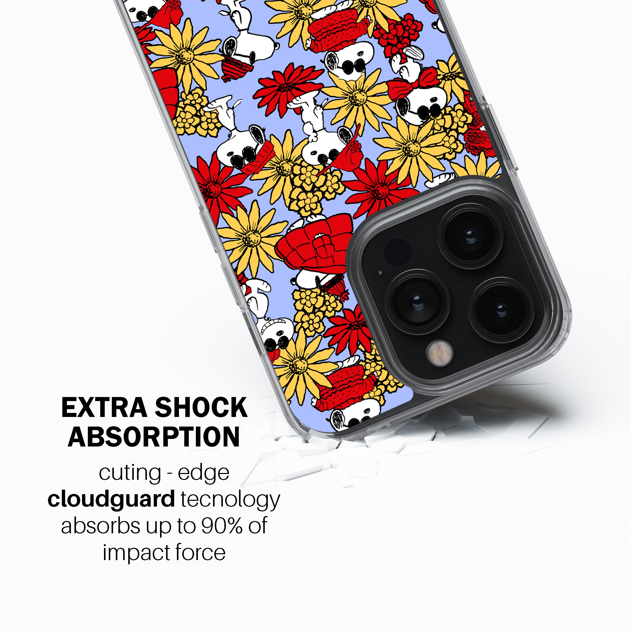 Floral Snoopy Phone Cover