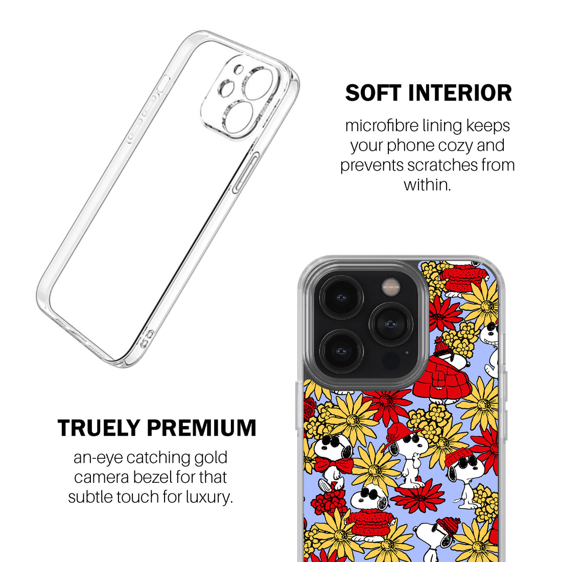 Floral Snoopy Phone Cover