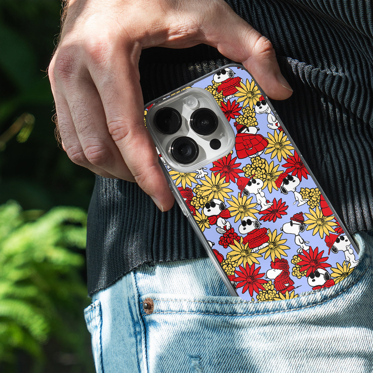 Floral Snoopy Phone Cover