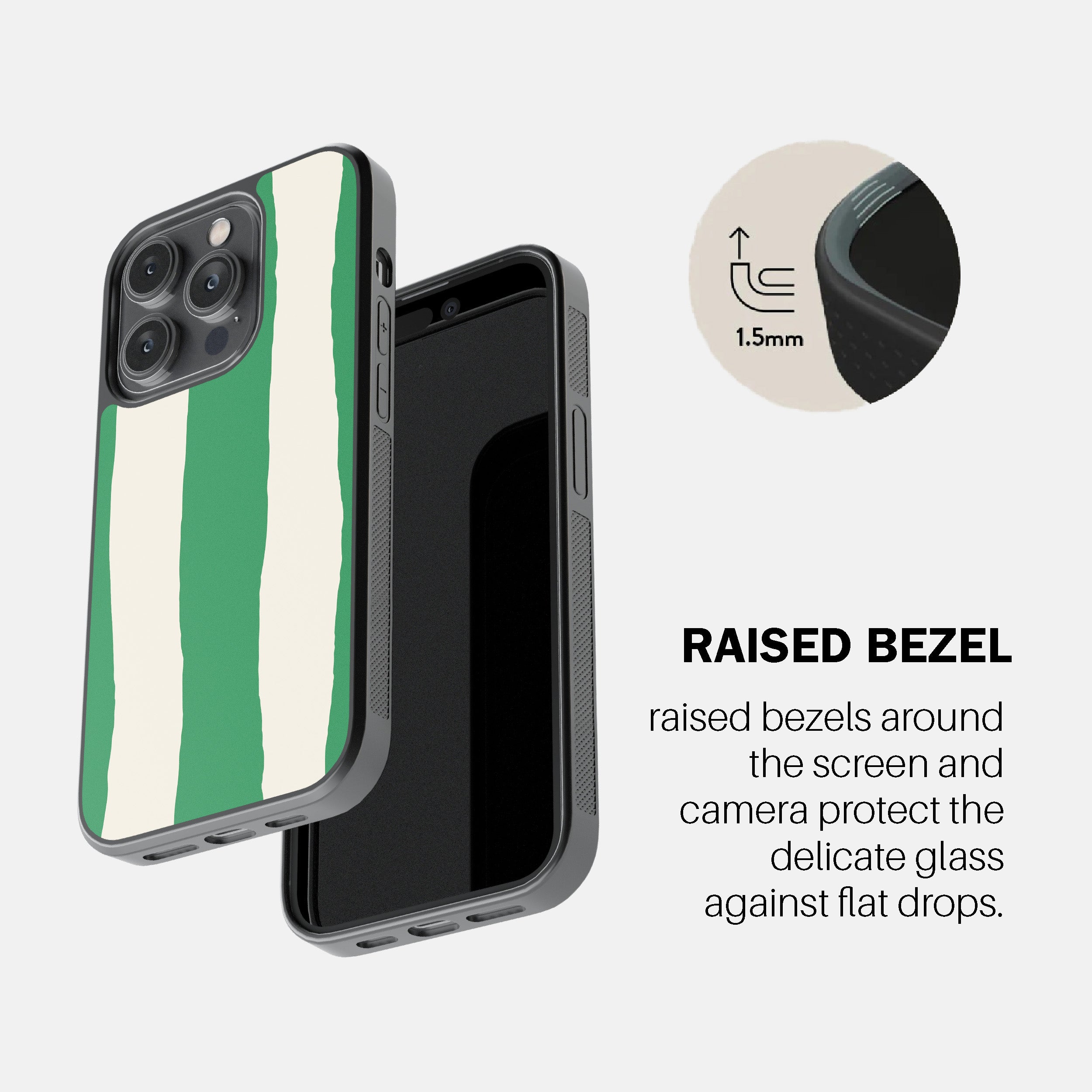 Green Painted Stripe Phone Cover