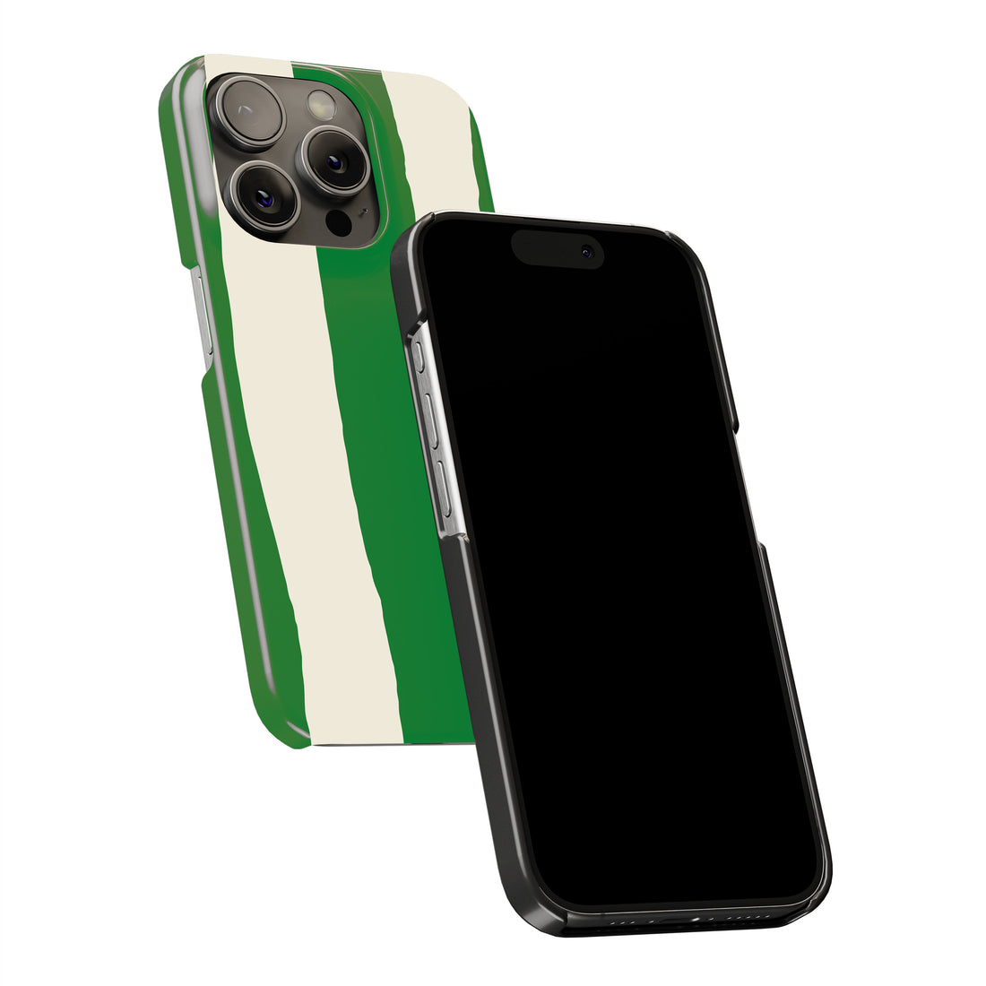 Green Painted Stripe Phone Cover