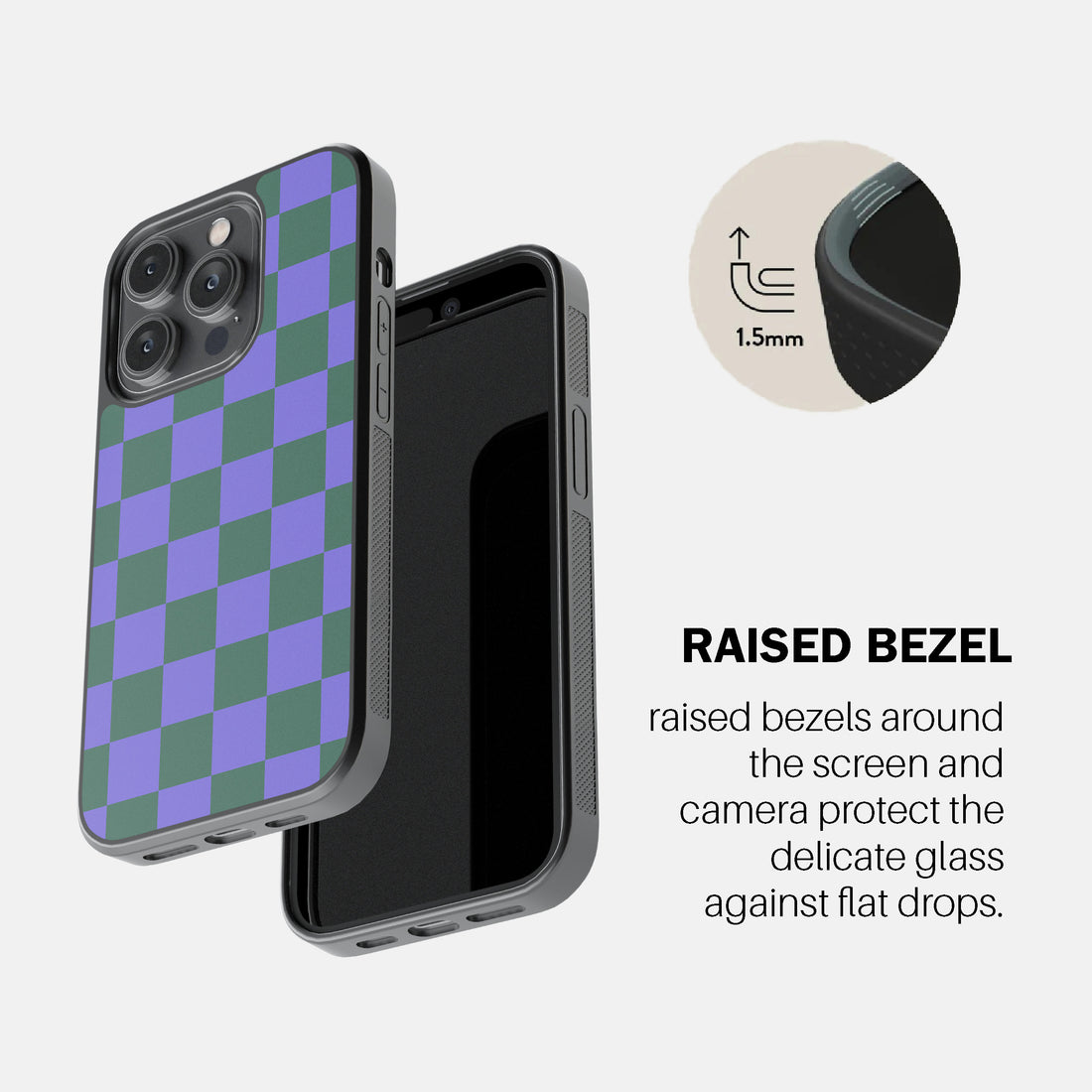 Iris Green Check  Phone Cover