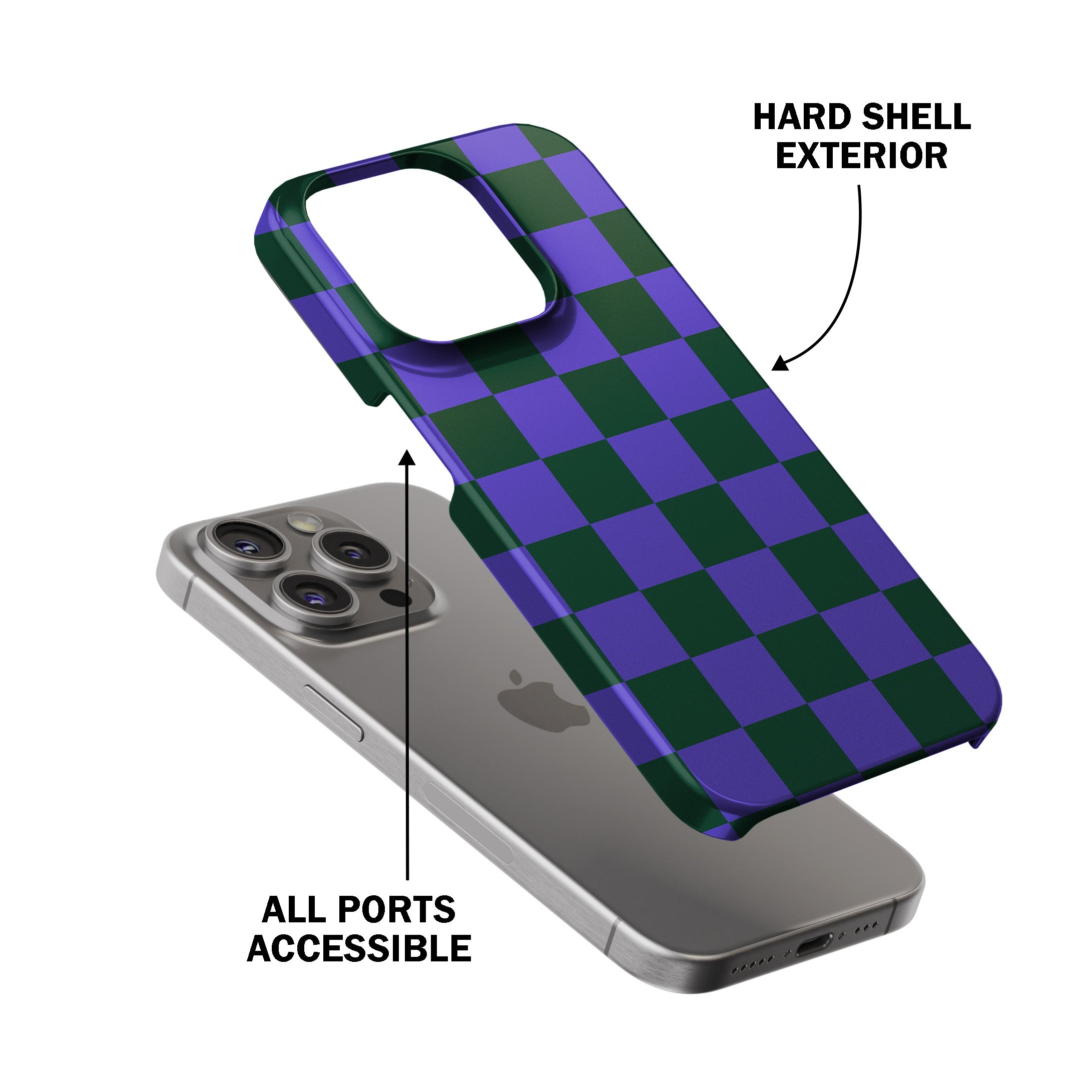 Iris Green Check  Phone Cover