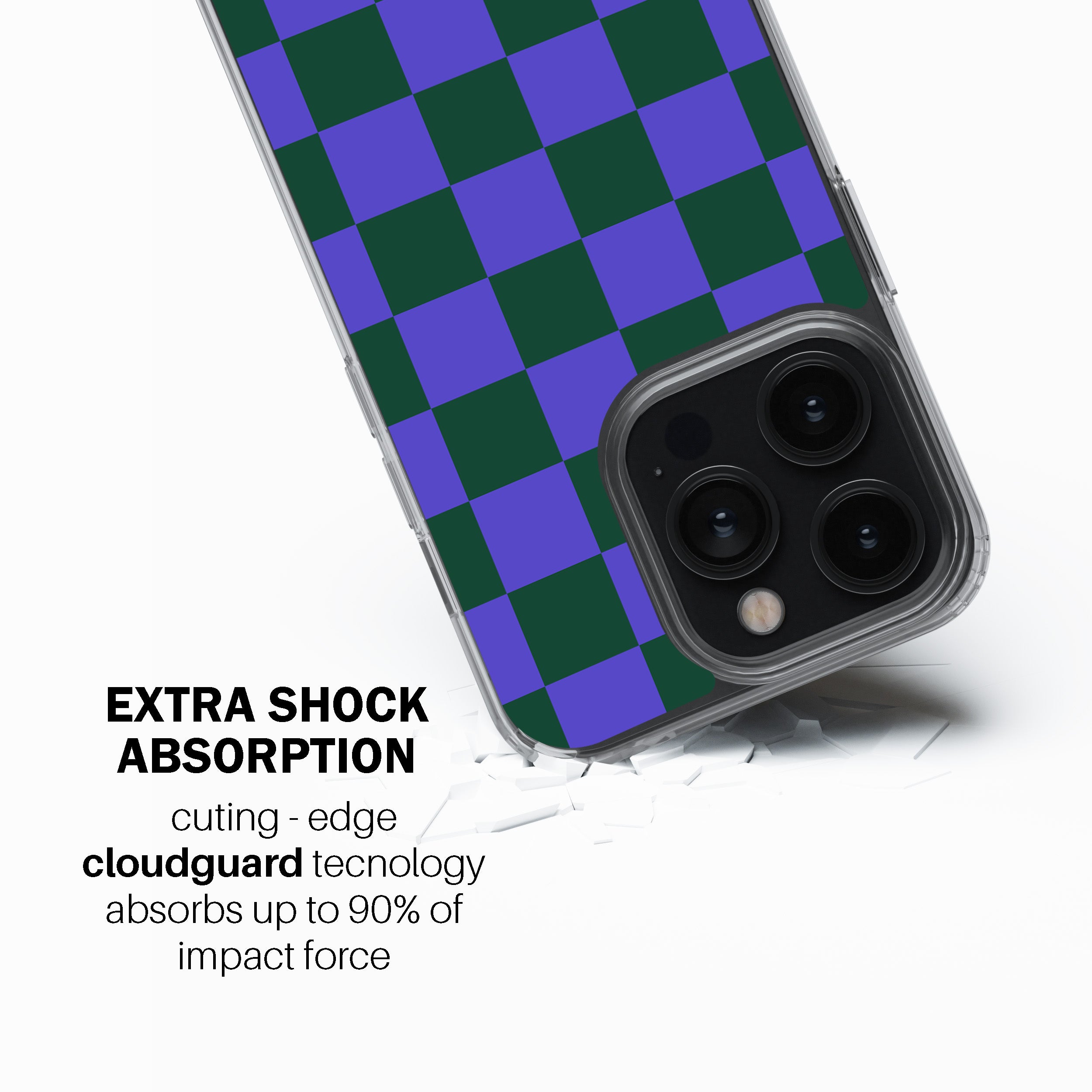 Iris Green Check  Phone Cover