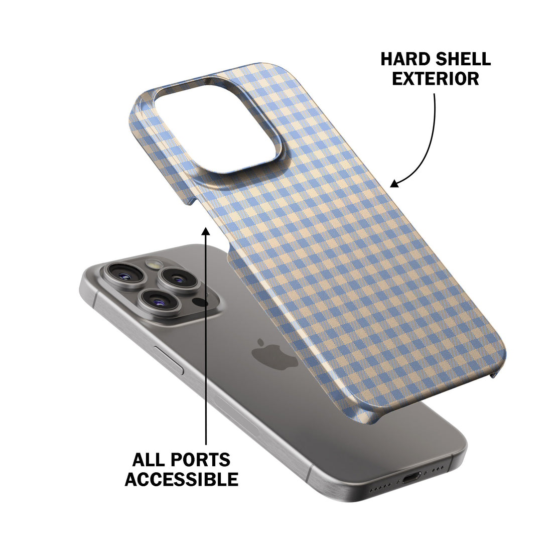 Light Blue Gingham Phone Cover