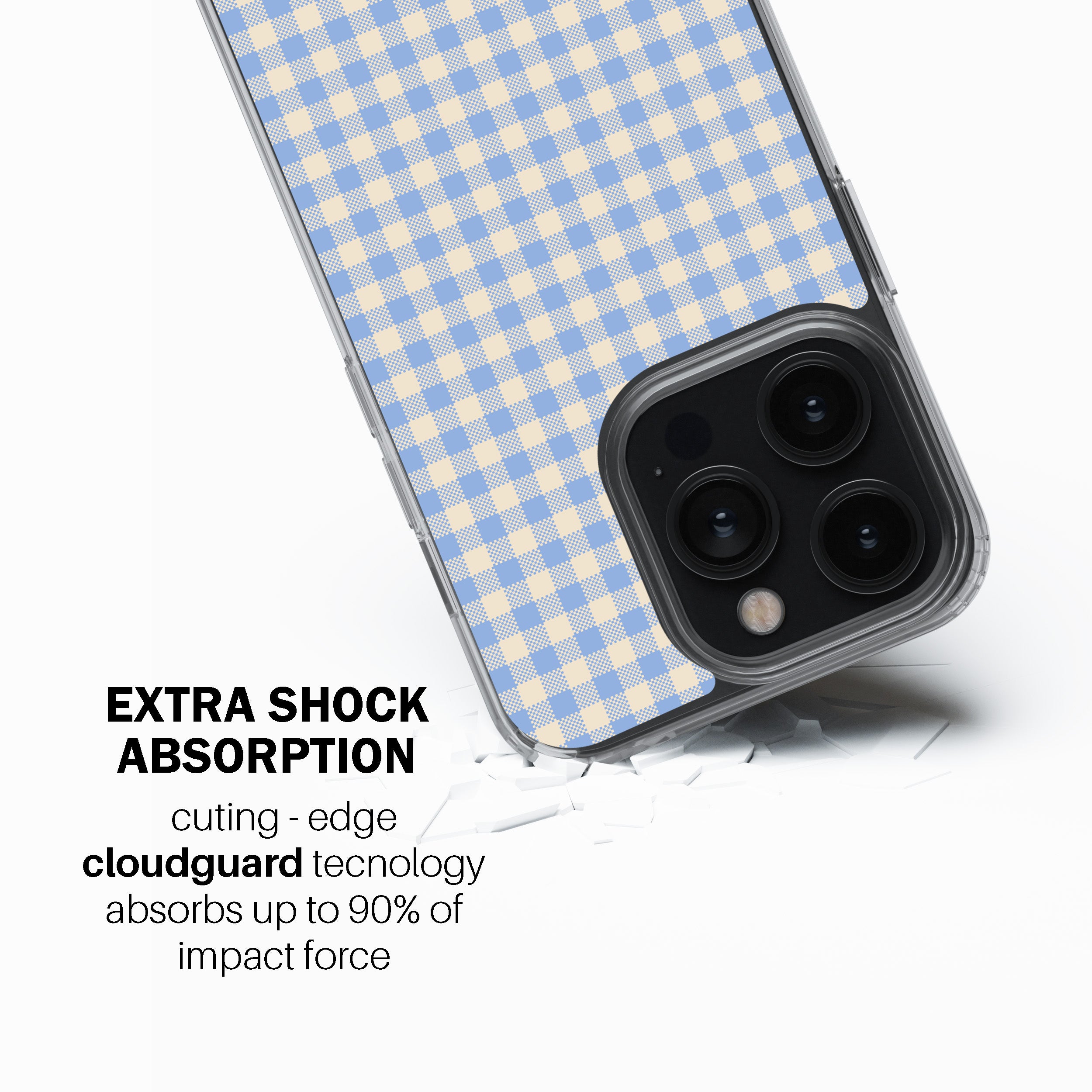 Light Blue Gingham Phone Cover