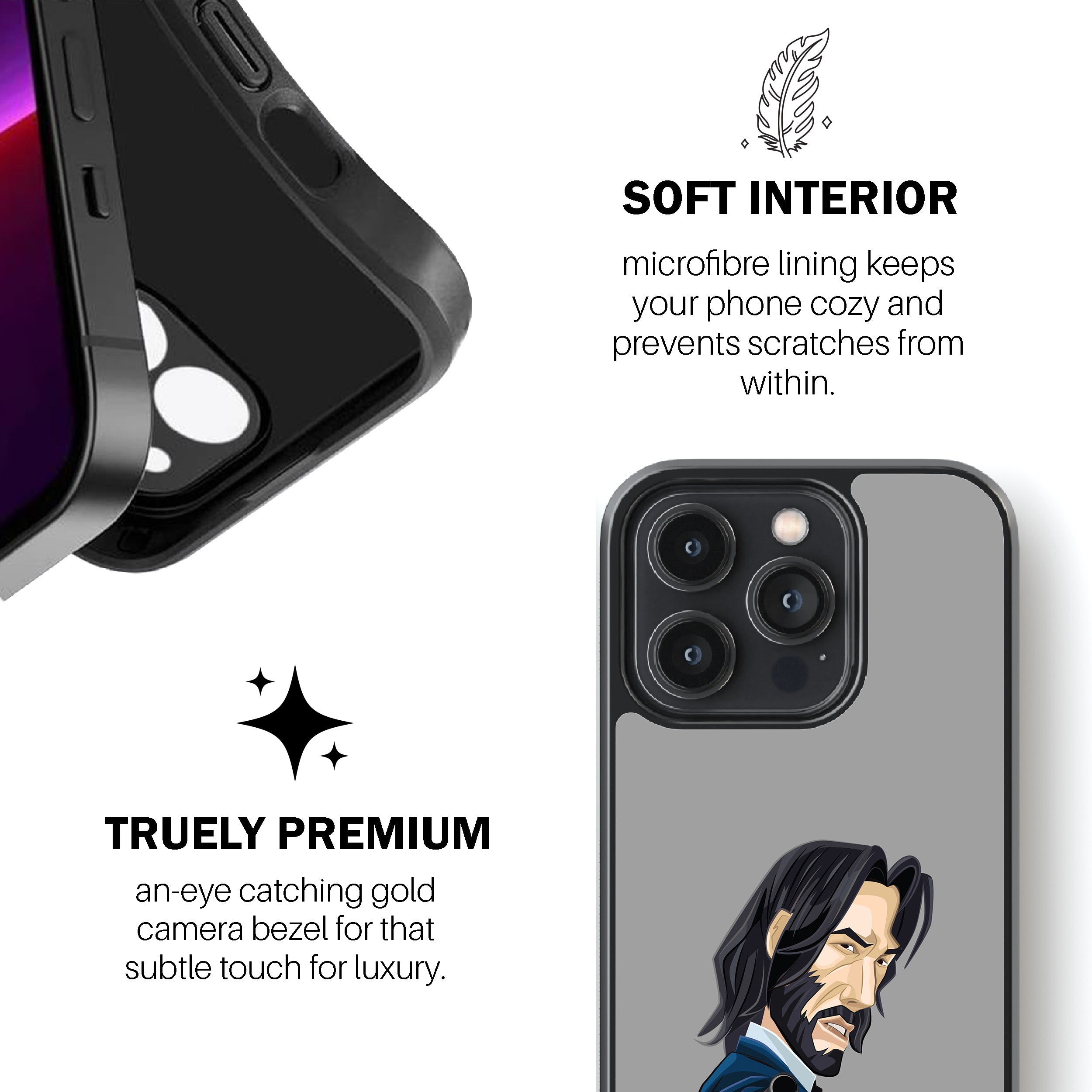 John Wick Cartoon Style Phone Cover