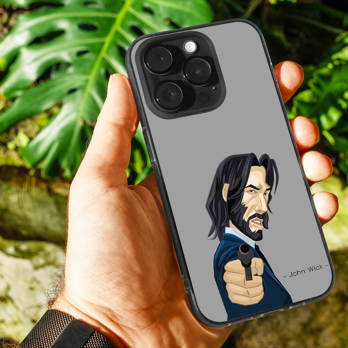 John Wick Cartoon Style Phone Cover