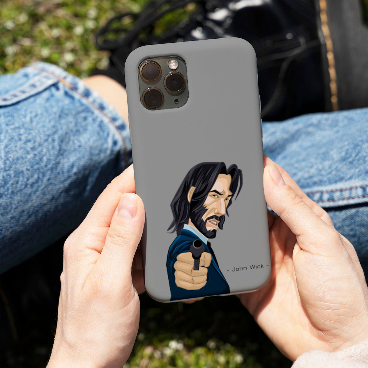 John Wick Cartoon Style Phone Cover