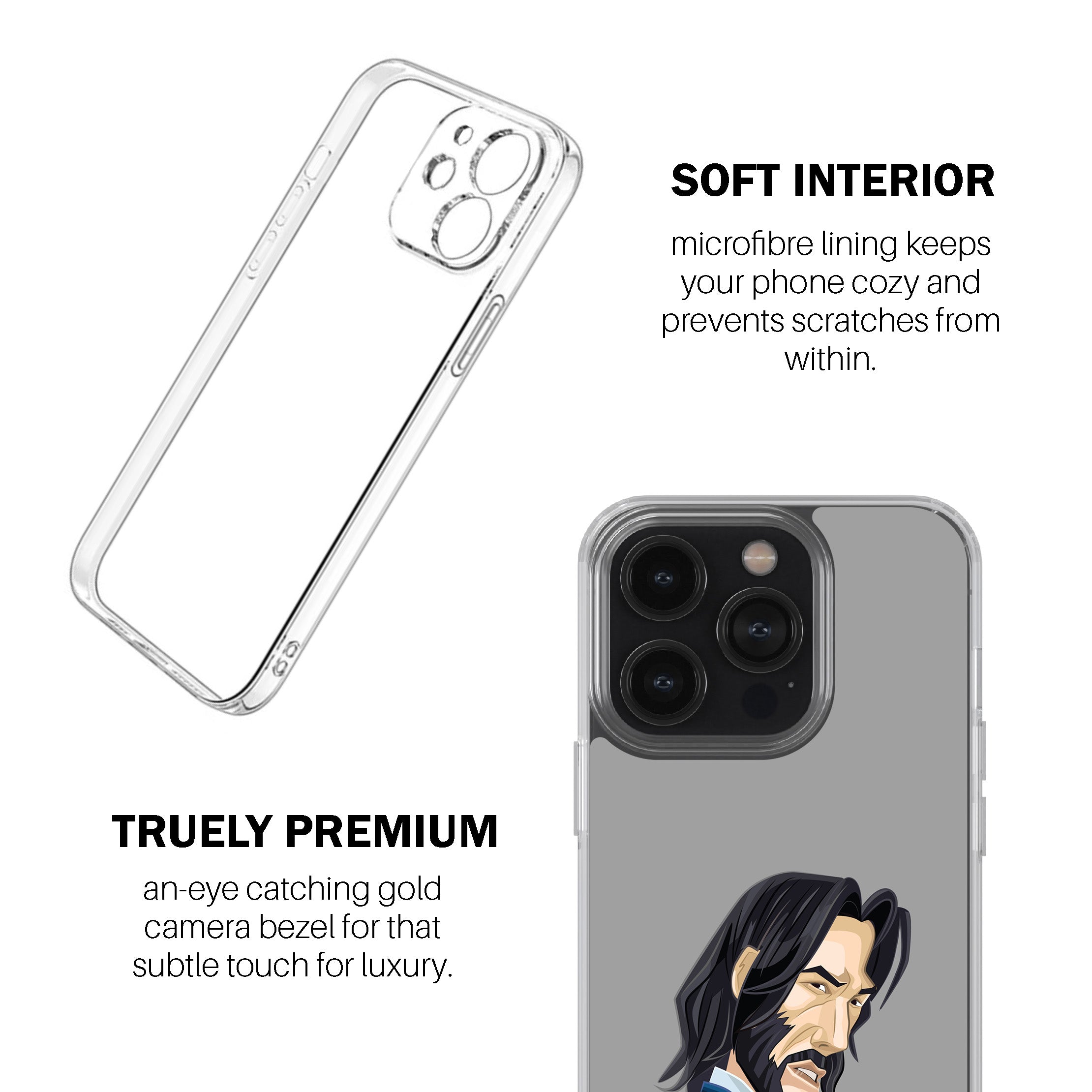 John Wick Cartoon Style Phone Cover