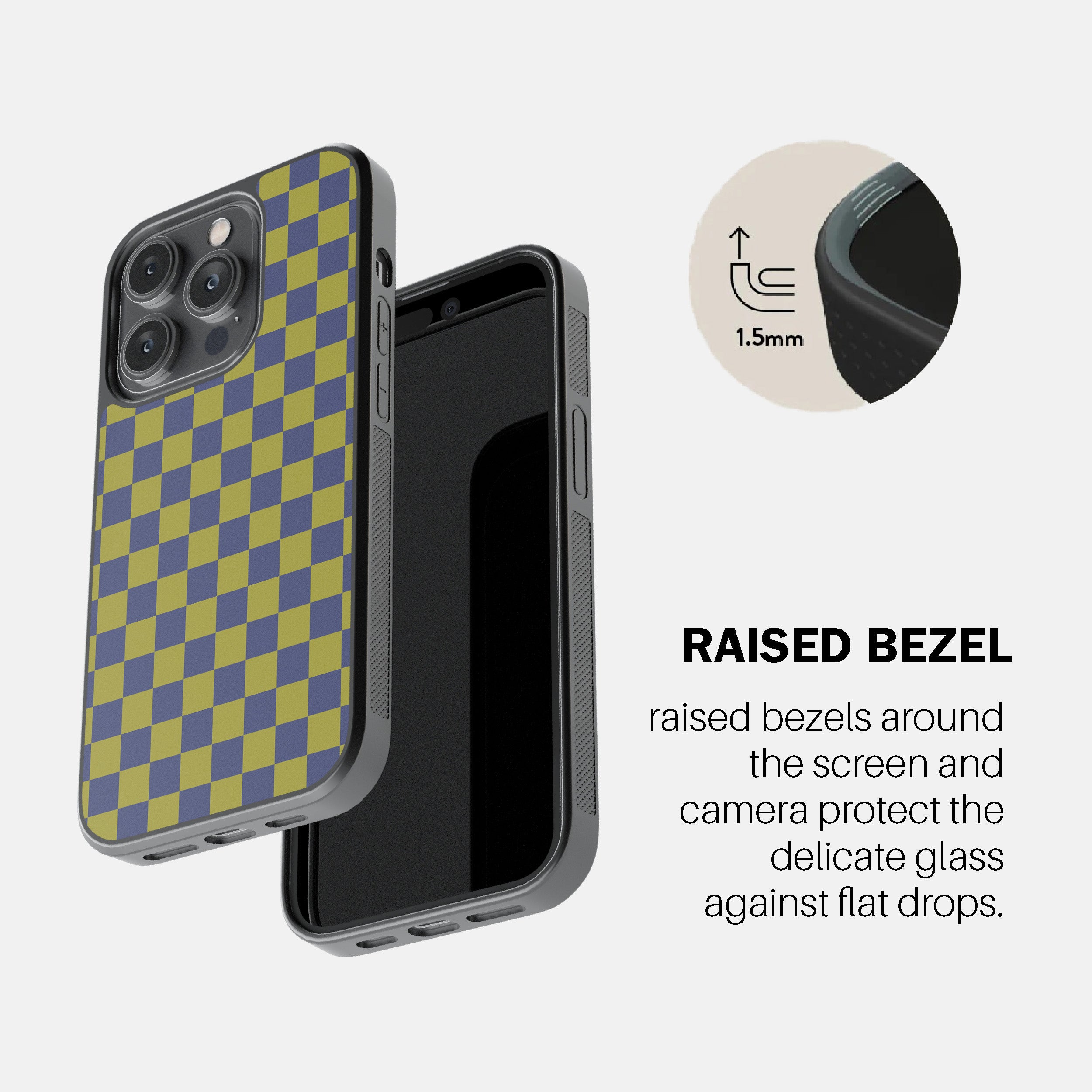 Pear Navy Check Phone Cover