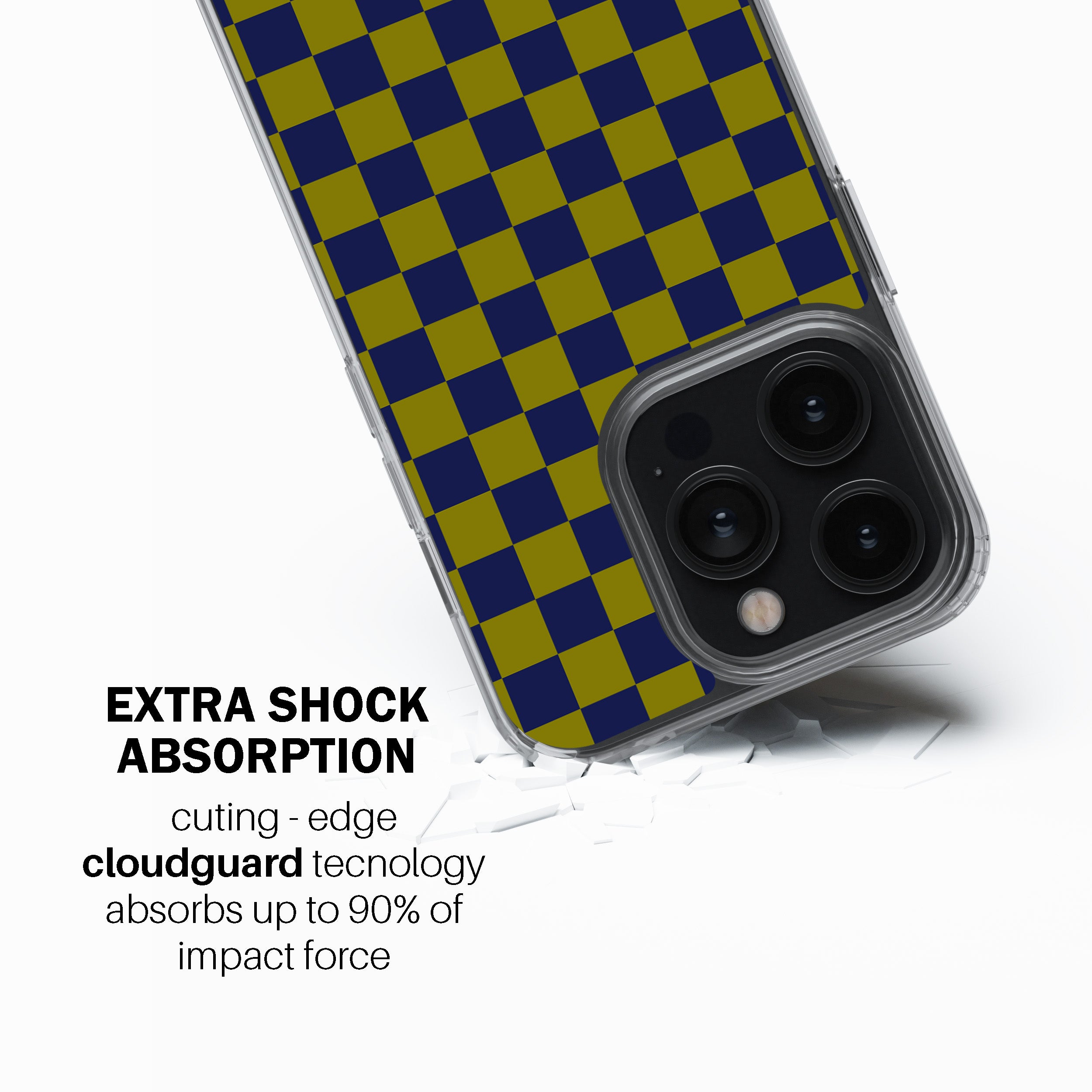 Pear Navy Check Phone Cover