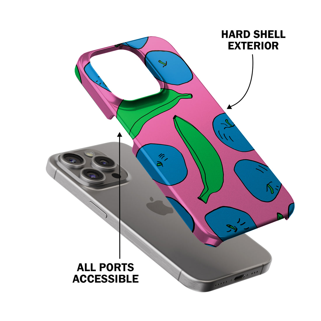 Pink Apples & Bananas  Phone Cover