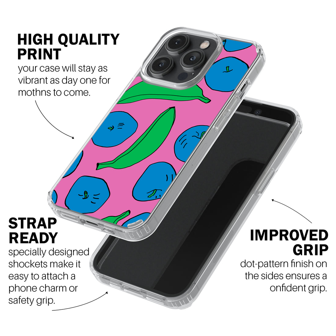 Pink Apples & Bananas  Phone Cover