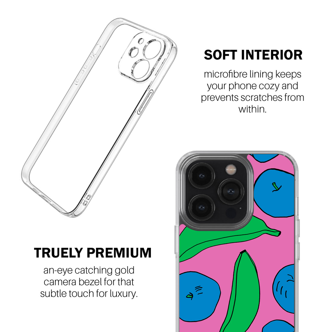 Pink Apples & Bananas  Phone Cover