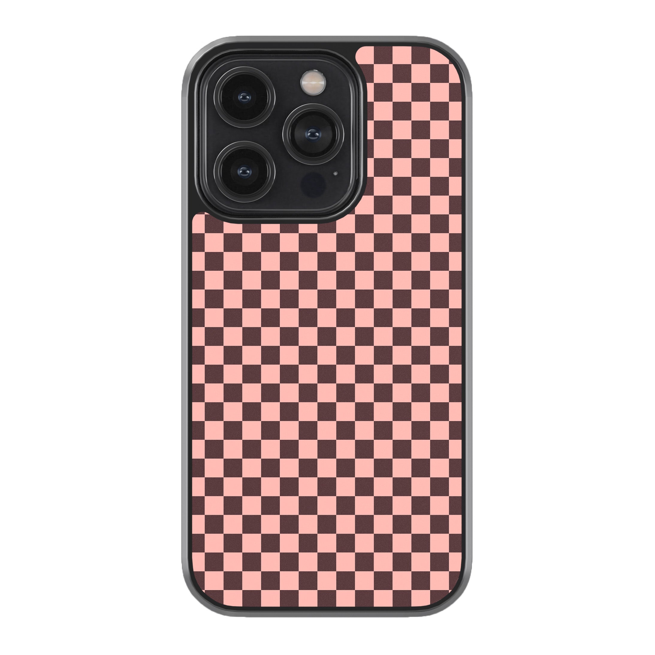 Pink Brown Check  Phone Cover