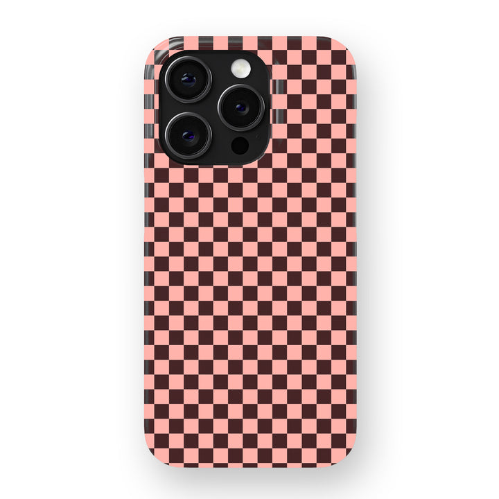 Pink Brown Check  Phone Cover