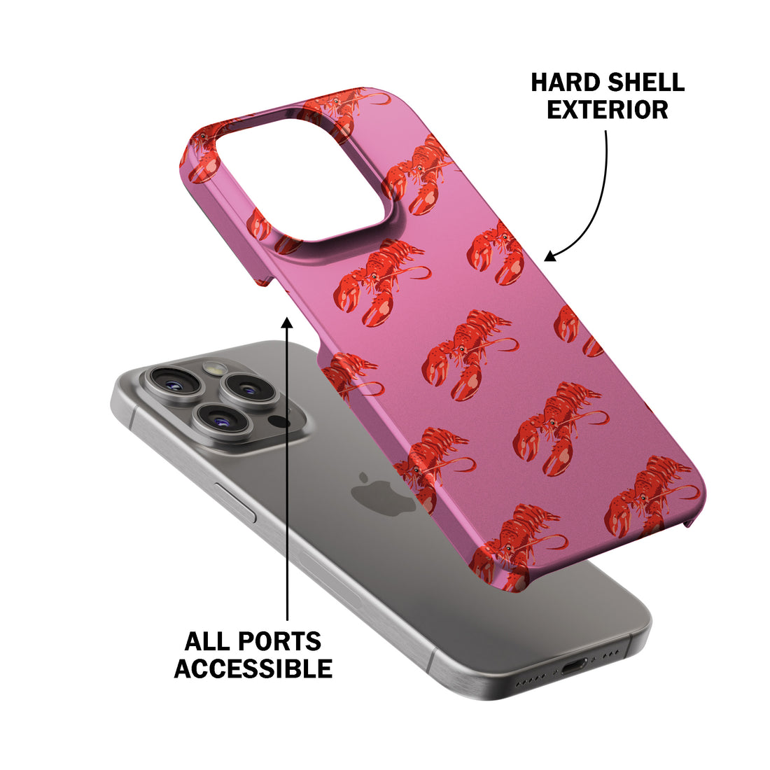 Pink Lobster Phone Cover