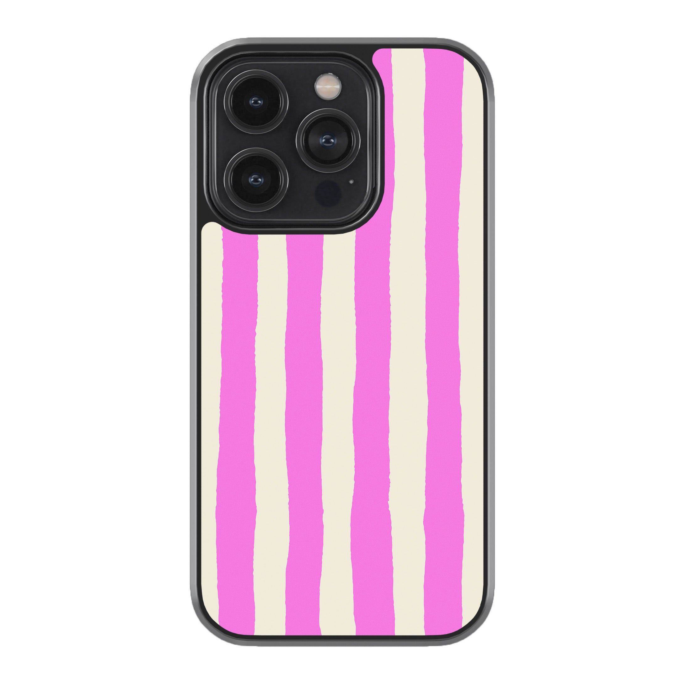 Pink Painted Stripe Phone Cover