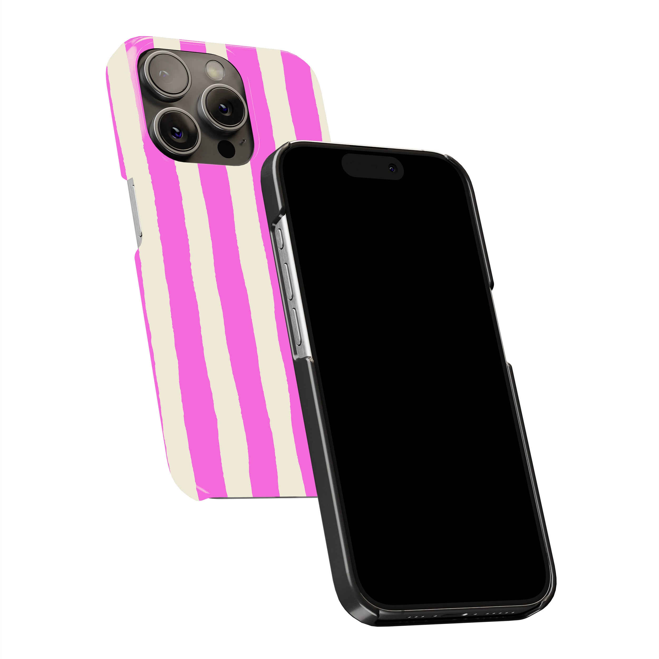 Pink Painted Stripe Phone Cover